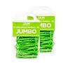 JAM Paper Jumbo Paper Clips, 2" Capacity, Lime Green, 75 Clips/Pack, 2/Pack (21830627a)~#|#~sp22235533_sc7