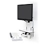 Ergotron StyleView Sit-Stand Adjustable Single Arm Vertical Lift, Patient Room Mount, 24" Screen Support, White (61-080-062)~#|#~sp225012886_sc7