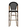 Flash Furniture Marseille Contemporary Textilene Full Back French Bistro Barstools, Black/Bamboo, 2/Pack (2SDAD642107BSBK)~#|#~sp225452644_sc7