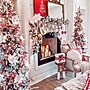 Fraser Hill Farm 9 ft. Slim Mountain Pine Flocked Pre-Lit Artificial Christmas Tree, 650 Lights (FFMPS090-5SN)	~#|#~sp227532037_sc7