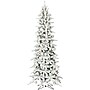 Fraser Hill Farm 9 ft. Slim Mountain Pine Flocked Pre-Lit Artificial Christmas Tree, 650 Lights (FFMPS090-5SN)	~#|#~sp227532213_sc7