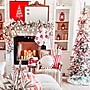 Fraser Hill Farm 9 ft. Slim Mountain Pine Flocked Pre-Lit Artificial Christmas Tree, 650 Lights (FFMPS090-5SN)	~#|#~sp227532259_sc7