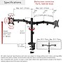 Barkan Adjustable Dual Arms, Up to 32" Monitor, Black (M142T)~#|#~sp232103321_sc7