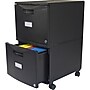 Storex 2-Drawer Mobile Vertical File Cabinet, Letter/Legal Size, Lockable, 26"H x 14.75"W x 18.25"D, Gray (61301B01C)~#|#~sp23235816_sc7