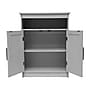 Flash Furniture Vega 31.5" Bathroom Storage Cabinet Organizer with 3 Shelves, Gray (FSVEGABATH4GY)~#|#~sp234125093_sc7