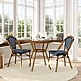 Flash Furniture Bordeaux Indoor/Outdoor French Bistro Table with 2 Stack Chairs, Navy/White, 3/Set (SDA642802001NWN)~#|#~sp236298851_sc7