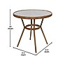 Flash Furniture Lourdes Indoor/Outdoor French Bistro Table with 2 Stack Chairs, Black/White, 3/Set (SDA64280202ABWN)~#|#~sp236298924_sc7