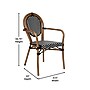 Flash Furniture Lourdes Indoor/Outdoor French Bistro Table with 2 Stack Chairs, Black/White, 3/Set (SDA64280202ABWN)~#|#~sp236298925_sc7
