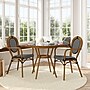 Flash Furniture Lourdes Indoor/Outdoor French Bistro Table with 2 Stack Chairs, Black/White, 3/Set (SDA64280202ABWN)~#|#~sp236298934_sc7