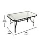 Flash Furniture Tory Commercial Grade Rectangular Patio Table with Umbrella Hole, Black (TLHSC094LBLK)~#|#~sp236299074_sc7