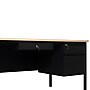 Flash Furniture Cambridge 70"W Single Pedestal Desk, White Oak/Black (GCMBLK177WOK)~#|#~sp238248347_sc7
