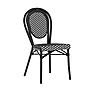 Flash Furniture Lourdes Indoor/Outdoor French Bistro Stacking Chair, Black/White (SDA6422SBKWBK)~#|#~sp238252599_sc7