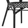 Flash Furniture Lourdes Indoor/Outdoor French Bistro Stacking Chair, Black/White (SDA6422SBKWBK)~#|#~sp238252613_sc7