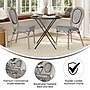 Flash Furniture Marseille Indoor/Outdoor French Bistro Stacking Chair, Black/White/Light Natural, 2/Pack (2SDA6422STXTBWL)~#|#~sp238255088_sc7
