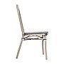 Flash Furniture Marseille Indoor/Outdoor French Bistro Stacking Chair, Black/White/Light Natural, 2/Pack (2SDA6422STXTBWL)~#|#~sp238255117_sc7