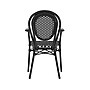 Flash Furniture Lourdes Indoor/Outdoor French Bistro Stack Chair with Arms, Black/White, 2/Pack (2SDA6422ABKWBK)~#|#~sp238256772_sc7