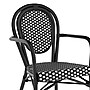 Flash Furniture Lourdes Indoor/Outdoor French Bistro Stack Chair with Arms, Black/White, 2/Pack (2SDA6422ABKWBK)~#|#~sp238256785_sc7
