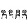 Flash Furniture Lourdes Indoor/Outdoor French Bistro Stacking Chair, Black/White, 4/Pack (4SDA6422SBKWBK)~#|#~sp238328900_sc7