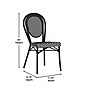 Flash Furniture Lourdes Indoor/Outdoor French Bistro Stacking Chair, Black/White, 4/Pack (4SDA6422SBKWBK)~#|#~sp238328918_sc7
