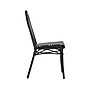 Flash Furniture Lourdes Indoor/Outdoor French Bistro Stacking Chair, Black/White, 4/Pack (4SDA6422SBKWBK)~#|#~sp238328925_sc7