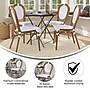 Flash Furniture Lourdes Indoor/Outdoor French Bistro Stacking Chair, White/Gray/Natural, 4/Pack (4SDA6422SWGYN)~#|#~sp238329434_sc7
