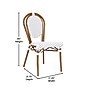 Flash Furniture Lourdes Indoor/Outdoor French Bistro Stacking Chair, White/Gray/Natural, 4/Pack (4SDA6422SWGYN)~#|#~sp238329436_sc7