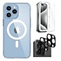 SaharaCase Hybrid-Flex Hard Shell Case with Tempered Glass Screen, Camera Protector for iPhone 15 Pro, Clear  (CP459ZD126ZD131)~#|#~sp242552188_sc7