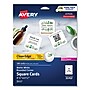 Avery Clean Edge Business Cards, 2.5" x 2.5", Matte, White, 180/Pack (35703)~#|#~sp243128640_sc7