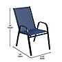 Flash Furniture Brazos Patio Dining Set with Glass Patio Table and 4 Chairs, Navy, 5 Piece/Set (FV120B303CNV)~#|#~sp243792038_sc7