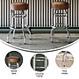 Flash Furniture Bruno Traditional Vinyl/Metal Double Ring Barstool without Back, Weathered Brown, 2-Pieces/Pack (2XUD100WBRN)~#|#~sp245678107_sc7