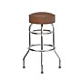 Flash Furniture Bruno Traditional Vinyl/Metal Double Ring Barstool without Back, Weathered Brown, 2-Pieces/Pack (2XUD100WBRN)~#|#~sp245678110_sc7