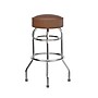 Flash Furniture Bruno Traditional Vinyl/Metal Double Ring Barstool without Back, Weathered Brown, 2-Pieces/Pack (2XUD100WBRN)~#|#~sp245678111_sc7