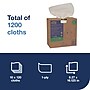 Tork Microfiber Cleaning Cloths, 16.1" x 8.3", White, 16.669 lbs., 120 Cloths/Pack, 10/Carton (500176)~#|#~sp245948796_sc7