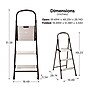 Cosco 3-Step Steel Folding Step Stool, 250 lb. Capacity (11425ABK1E)~#|#~sp245949080_sc7