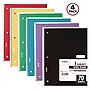 Mead 1-Subject Notebooks, 10.5" x 8", Wide Ruled, 70 Sheets, Assorted Colors, 4/Pack (72873)~#|#~sp250963595_sc7