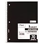 Mead 1-Subject Notebooks, 10.5" x 8", Wide Ruled, 70 Sheets, Assorted Colors, 4/Pack (72873)~#|#~sp250963599_sc7