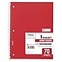 Mead 1-Subject Notebooks, 10.5" x 8", Wide Ruled, 70 Sheets, Assorted Colors, 4/Pack (72873)~#|#~sp250963600_sc7
