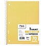Mead 1-Subject Notebooks, 10.5" x 8", Wide Ruled, 70 Sheets, Assorted Colors, 4/Pack (72873)~#|#~sp250963603_sc7