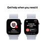 Apple Watch Series 10 GPS + Cellular Smartwatch, 46mm, Silver Aluminum Case with Blue Cloud Sport Loop (MWY23LW/A)~#|#~sp252646213_sc7