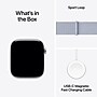 Apple Watch Series 10 GPS + Cellular Smartwatch, 46mm, Silver Aluminum Case with Blue Cloud Sport Loop (MWY23LW/A)~#|#~sp252646341_sc7