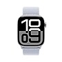 Apple Watch Series 10 GPS + Cellular Smartwatch, 46mm, Silver Aluminum Case with Blue Cloud Sport Loop (MWY23LW/A)~#|#~sp252647409_sc7