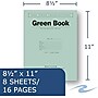 Roaring Spring Paper Products Exam Notebooks, 8.5" x 11", Wide Ruled, 8 Sheets, Green (77509)~#|#~sp255101449_sc7