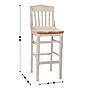 Flash Furniture HERCULES Traditional Wood School House Back Restaurant Barstool, Antique White (XUDGW0006BAWH)~#|#~sp259192339_sc7