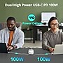SIIG GaN USB-A/USB-C Charger, 200W, White (AC-PW1V11-S1)~#|#~sp260591588_sc7