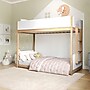 Flash Furniture Dallas Convertible Bunk Bed with Ladder, Twin Over Twin, White/Natural (MG090030TTBWHN)~#|#~sp264514724_sc7