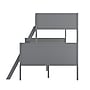 Flash Furniture Dallas Convertible Bunk Bed with Ladder, Twin Over Full, Gray (MG090031TFBGY)~#|#~sp264514970_sc7