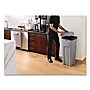 Rubbermaid Commercial Plastic Universal Square Trash Can with Swing Lid, 23 Gallon, Gray (2143862)~#|#~sp264515010_sc7
