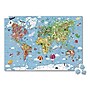Janod 300-Piece Giant World Map Suitcase Puzzle Cardboard Puzzle (J02656)~#|#~sp271097546_sc7