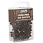 JAM Paper Pushpins, Chocolate Brown, 2 Packs of 100 (222419049A)~#|#~sp29737938_sc7