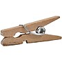 JAM Paper® Wood Clip Clothespins, Small 7/8 Inch, Natural Brown Clothes Pins, 2 Packs of 50 (3230717359A)~#|#~sp29738271_sc7